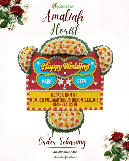Papan Bunga Pernikahan Rembul